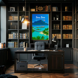 Breathtaking Bora Bora Travel Poster for Island Paradise Lovers PosterGoat