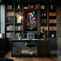 Mystical Luminescent Forest Fantasy Art Poster