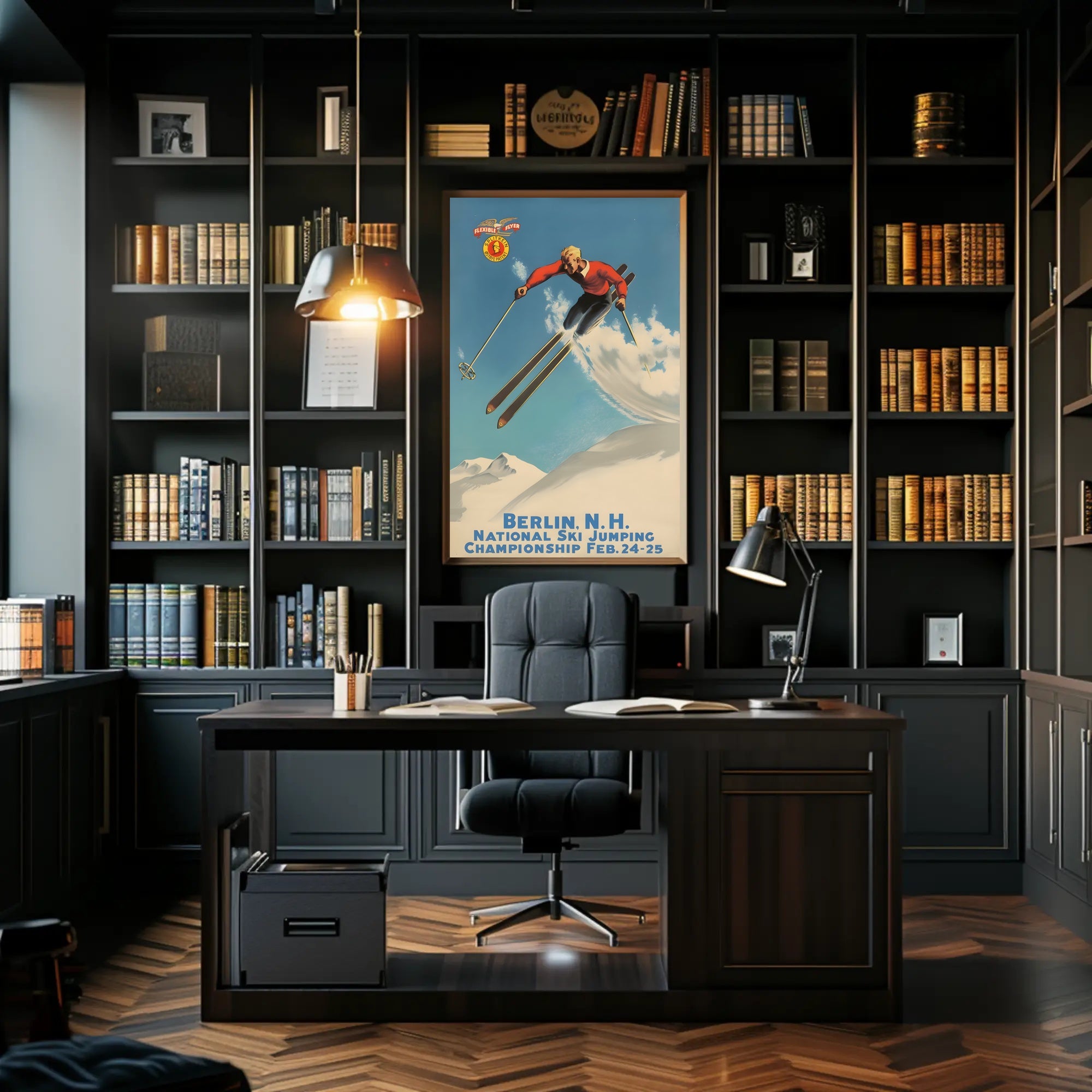 Ski Jumping Championship Vintage Sports Poster PosterGoat