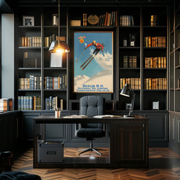 Ski Jumping Championship Vintage Sports Poster PosterGoat