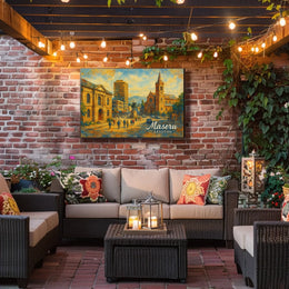 Maseru Cityscape Realism Wanderlust Poster