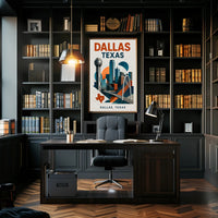 Dallas, Texas A Modern Skyline Poster