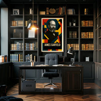 James A. Garfield 20th President of the United States Abstract Pop Poster