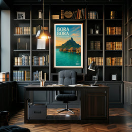 Bora Bora Overwater Bungalows Travel Poster PosterGoat