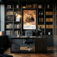 Wind Cave Watercolor Wall Art Poster