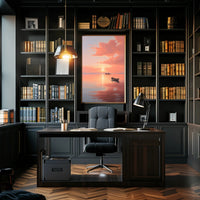 Serene Sunset Glow: Abstract, Artistic, or Pop Culture Poster