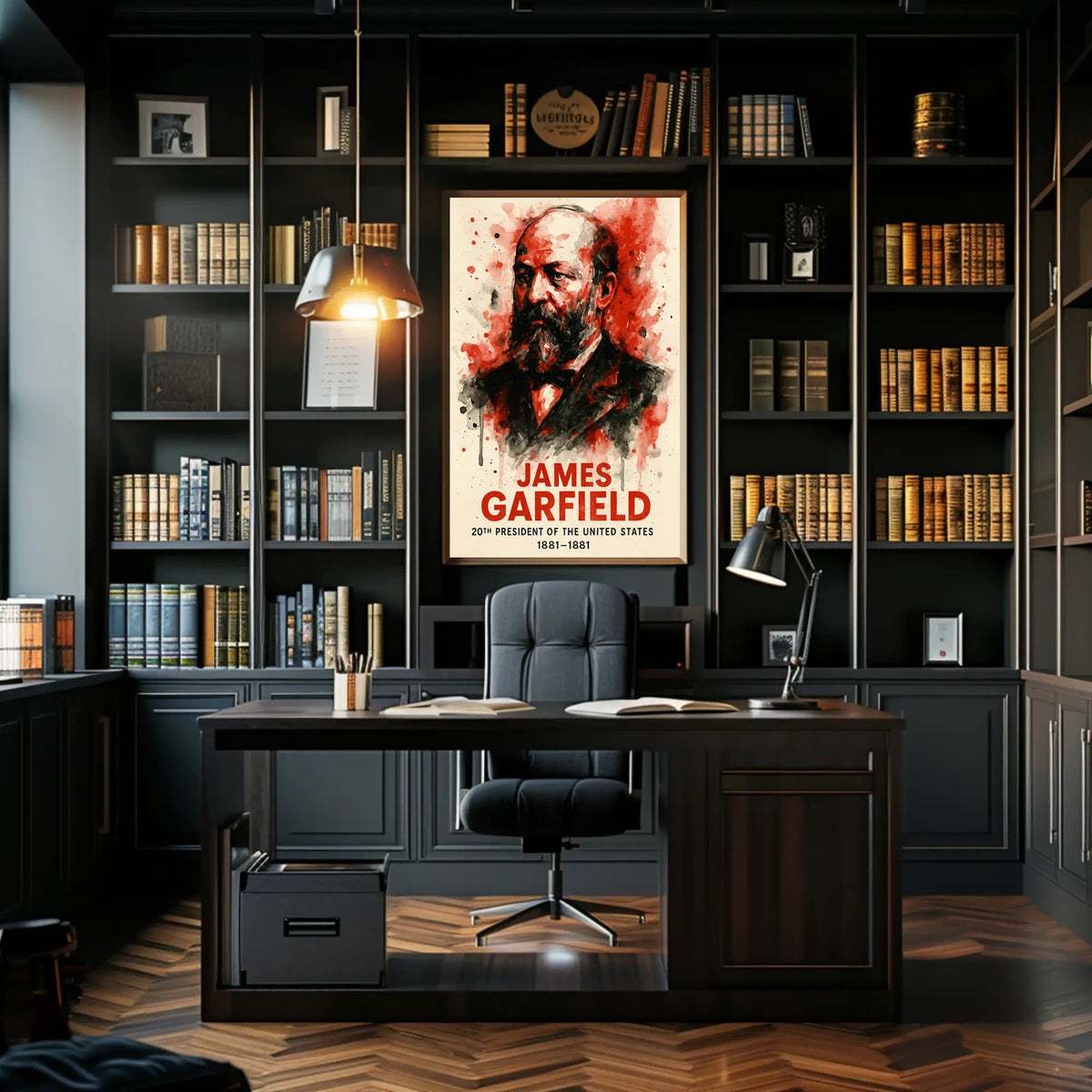 James Garfield Watercolor Art Print – Historical or Presidential Poster