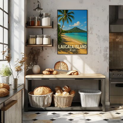 Laucala Island Fiji Scenic Tropical Beach Coast Poster
