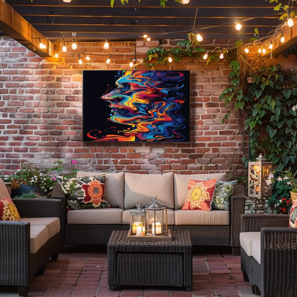 Vibrant Abstract Portrait Abstract Poster