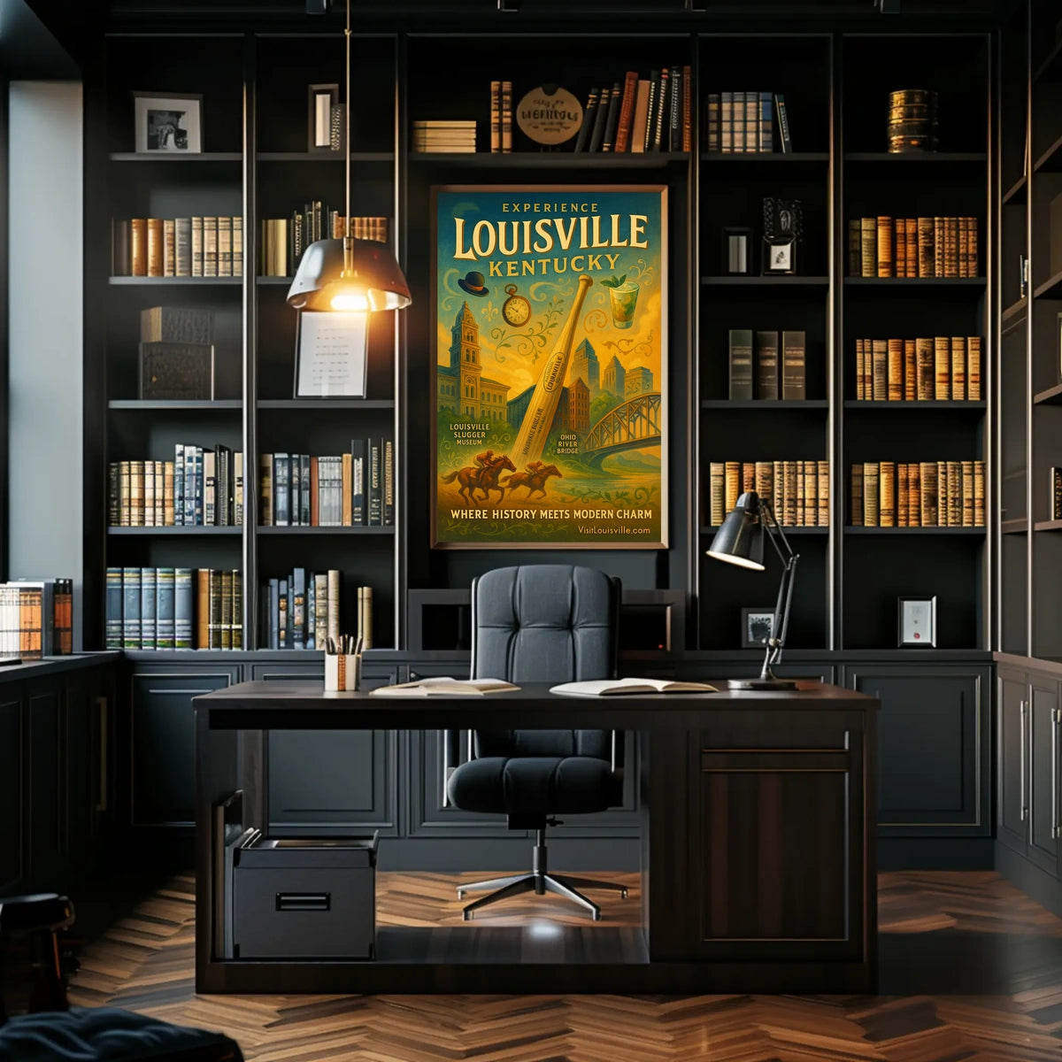 Louisville Heritage Charm: Vintage Urban Cityscape Poster