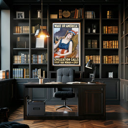 Patriotic WWI Era American Woman Propaganda Poster