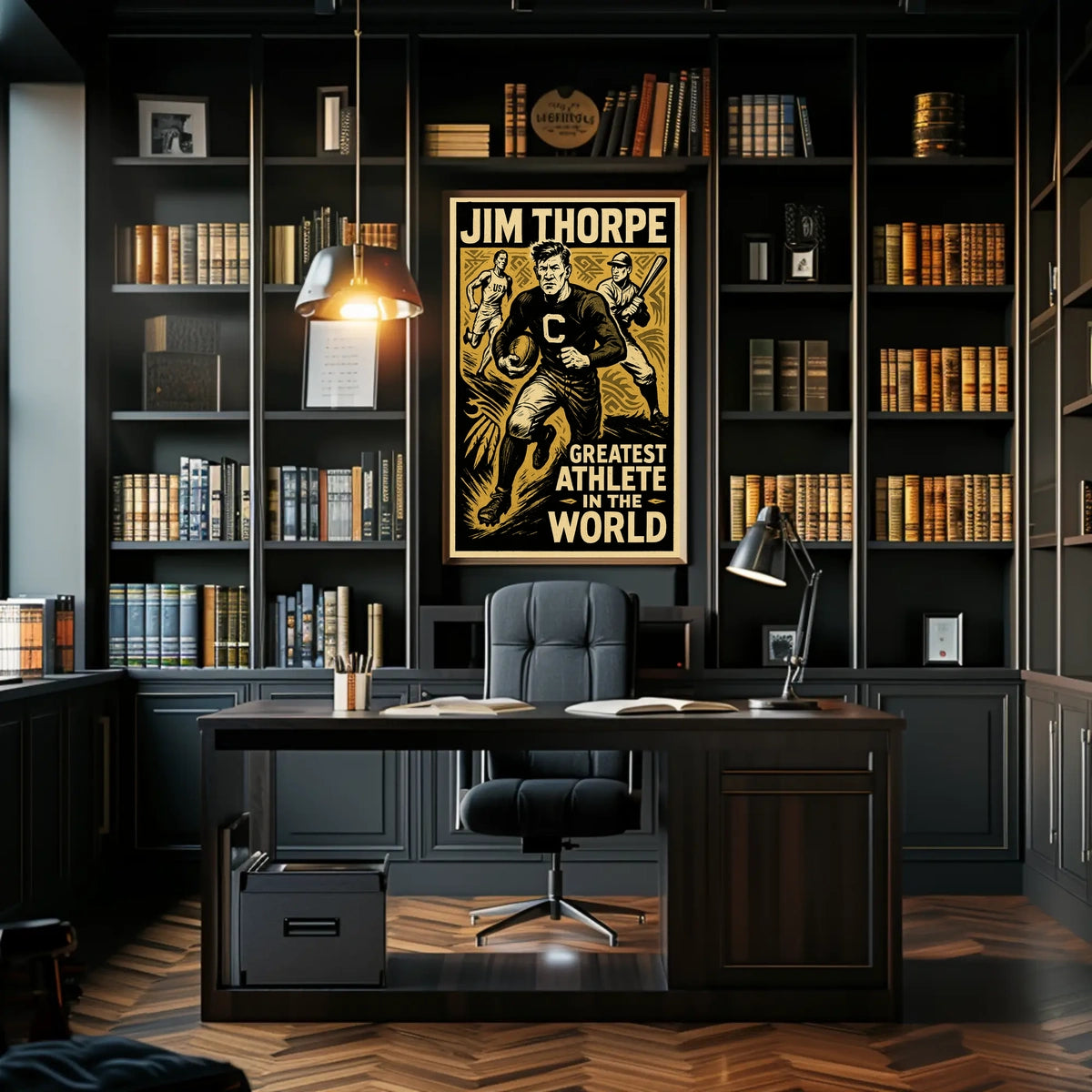 Jim Thorpe Legendary Athlete Tribute Poster