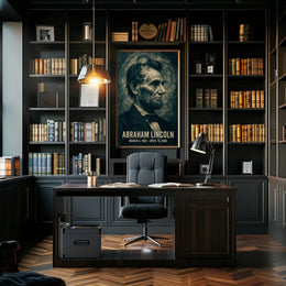 Abraham Lincoln 16th President of the United States Double Exposure Poster