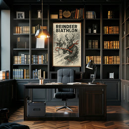 Reindeer Biathlon Poster