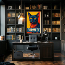 Vibrant Burmese Cat Poster