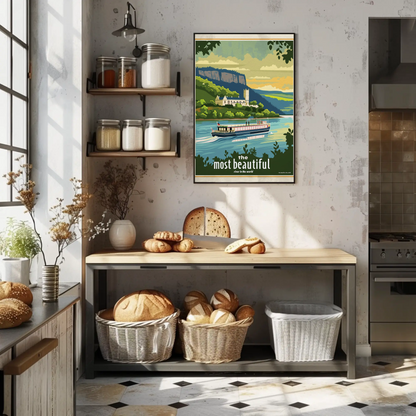 River Castle Cruise Scenic Journey Travel Poster