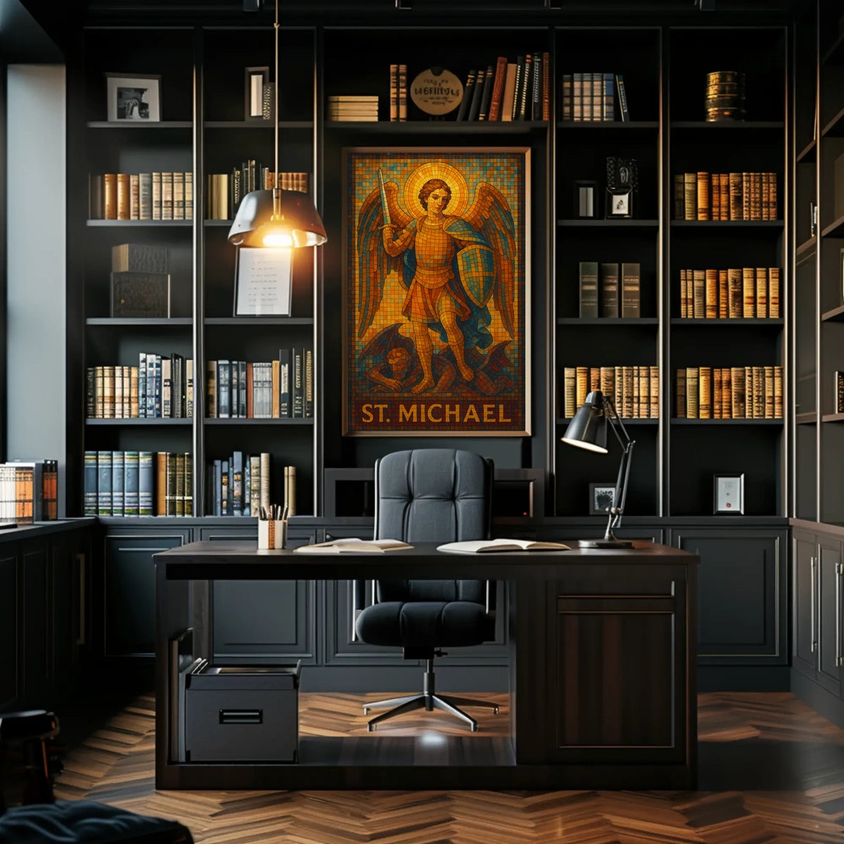 St. Michael In Stained Glass Poster