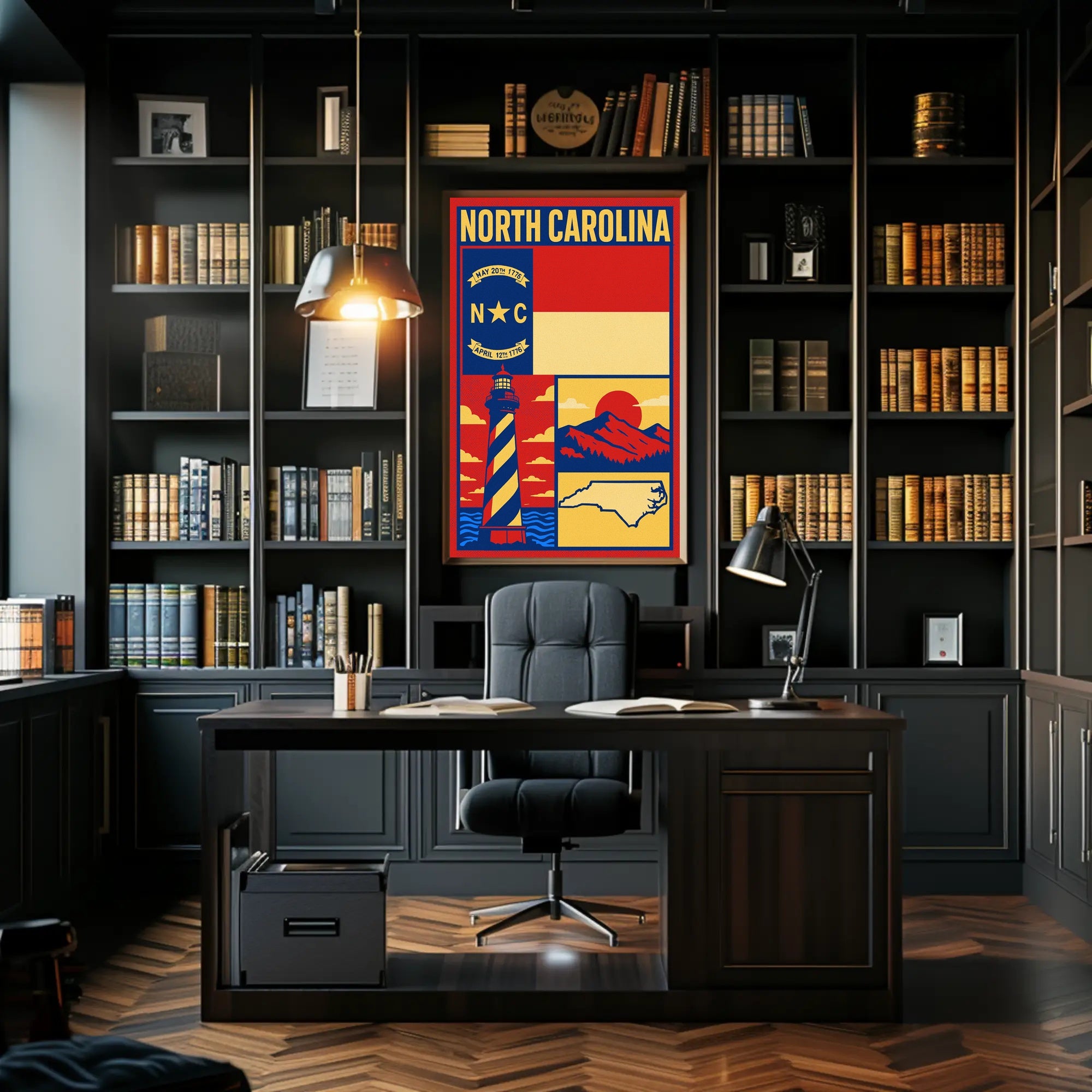 North Carolina Heritage Poster PosterGoat