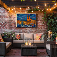 Krakow, Poland Festive Night Market Poster