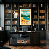 Higgins Lake Getaway: Modern Travel Poster