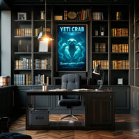 Yeti Crab Deep-Sea Fantasy Illustration Poster
