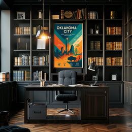 Oklahoma City Skyline: Urban or Cityscape Poster PosterGoat