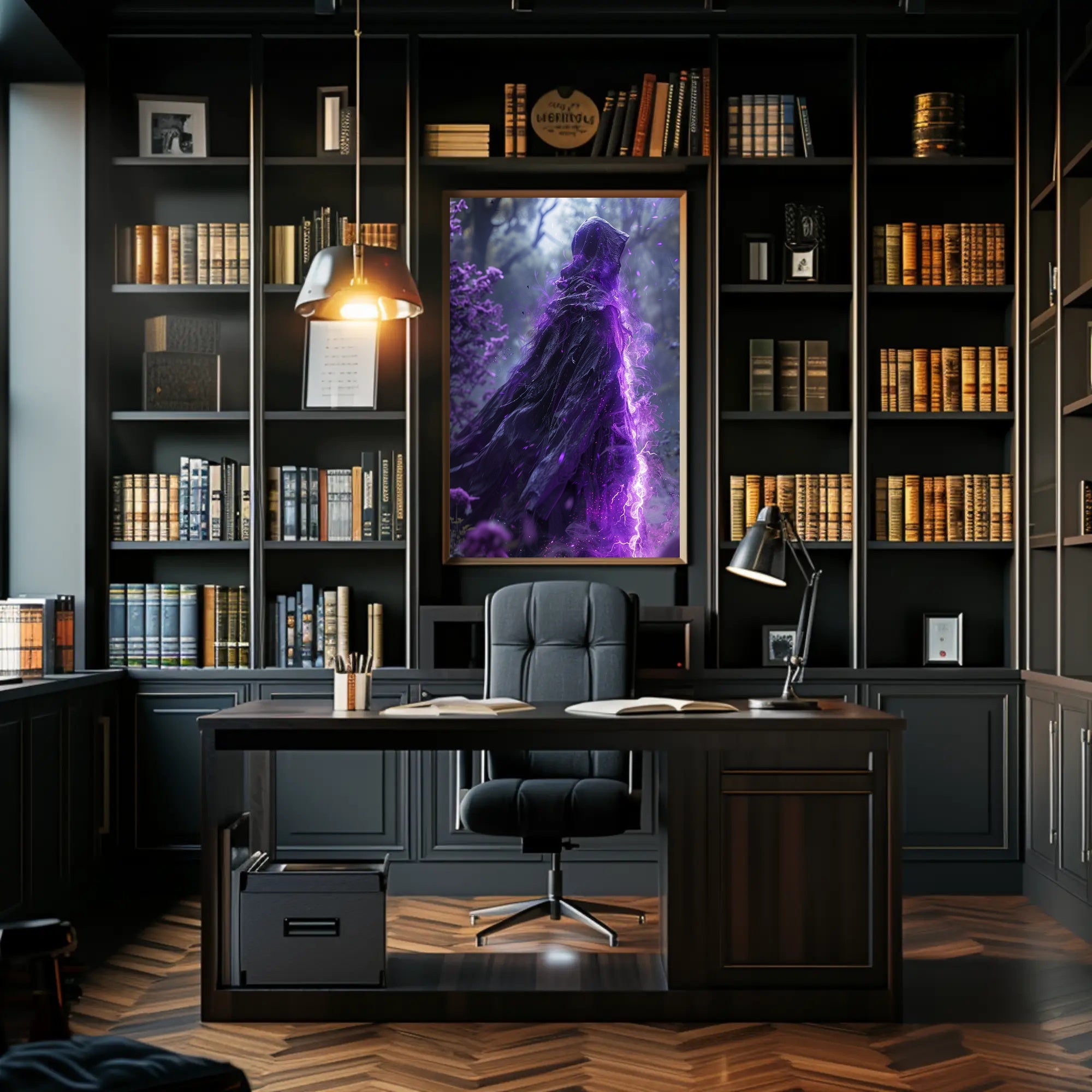 Enigmatic Figure in the Forest Art Print Poster for Home Decor PosterGoat