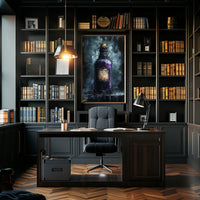 Mysterious Bottle Dark Fantasy Poster
