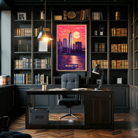 Manhattan Skyline at Sunset Poster