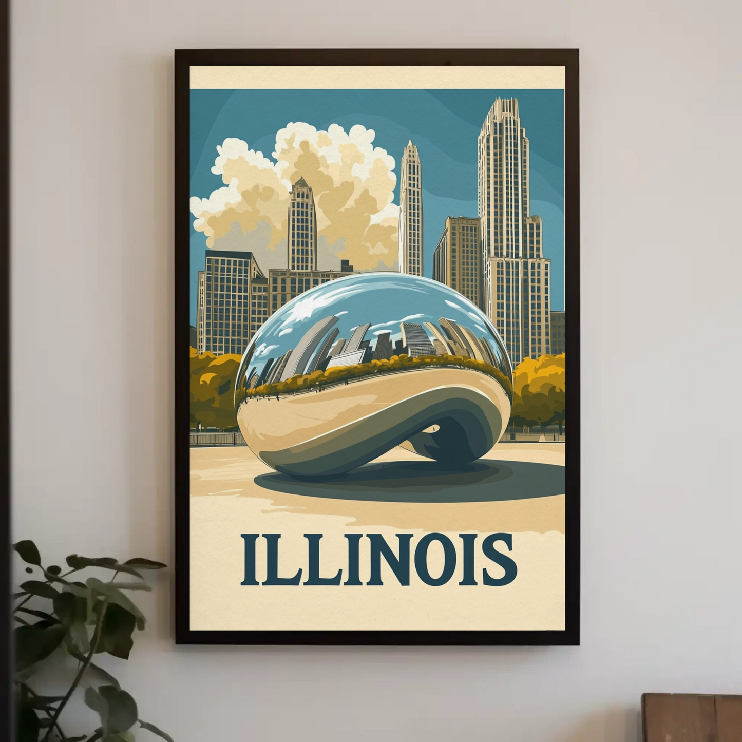 Illinois Vintage Poster