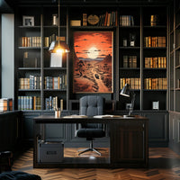 Desert Journey At Sunset Poster