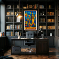 Campeche Stained Glass Art Poster