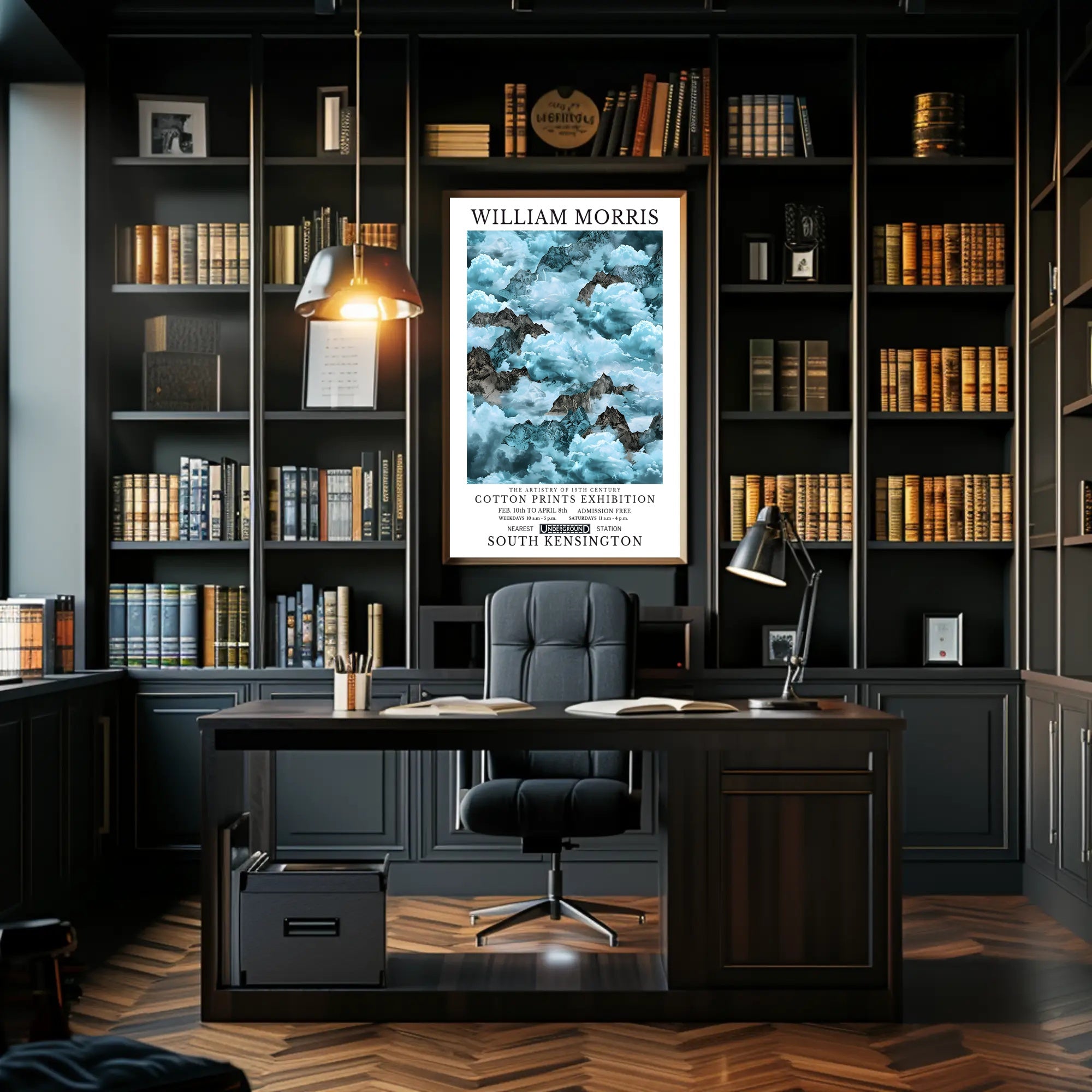 William Morris Cotton Prints Exhibition Poster