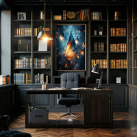 Shattered Light Abstract Geometric Art Poster