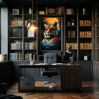 Tiger in Tropical Paradise Wall Art - Animal Poster