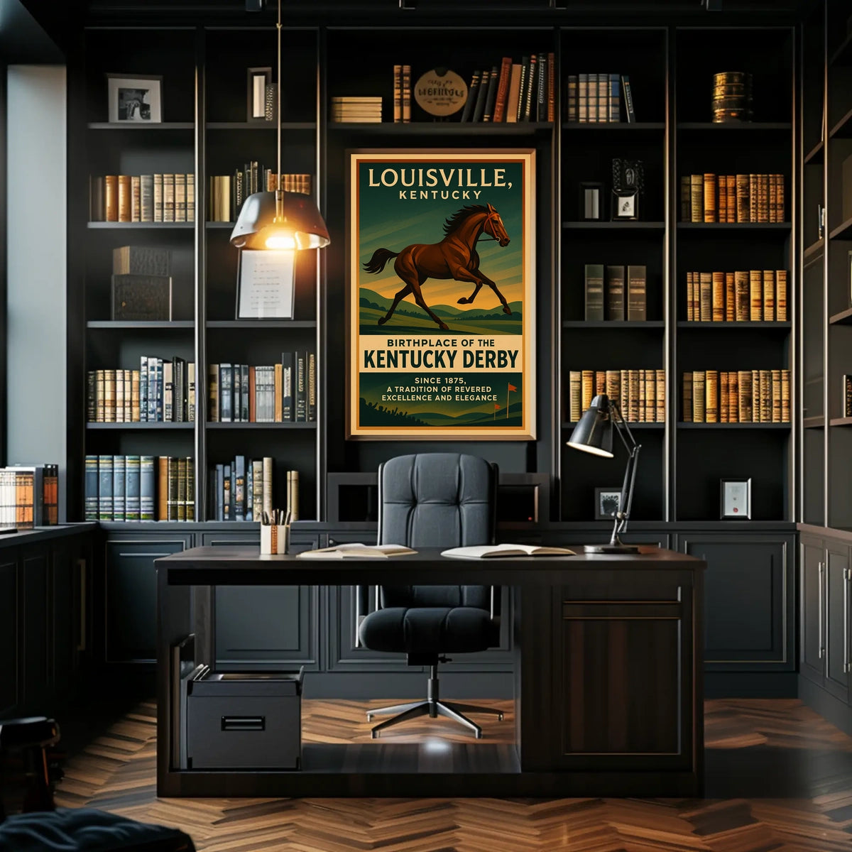 Kentucky Derby Vintage Horse Racing Poster Print