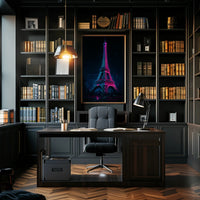 Neon Dreams Eiffel Tower Poster PosterGoat