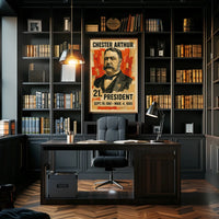 Chester A. Arthur 21st President of the United States Layered paper Collage Poster