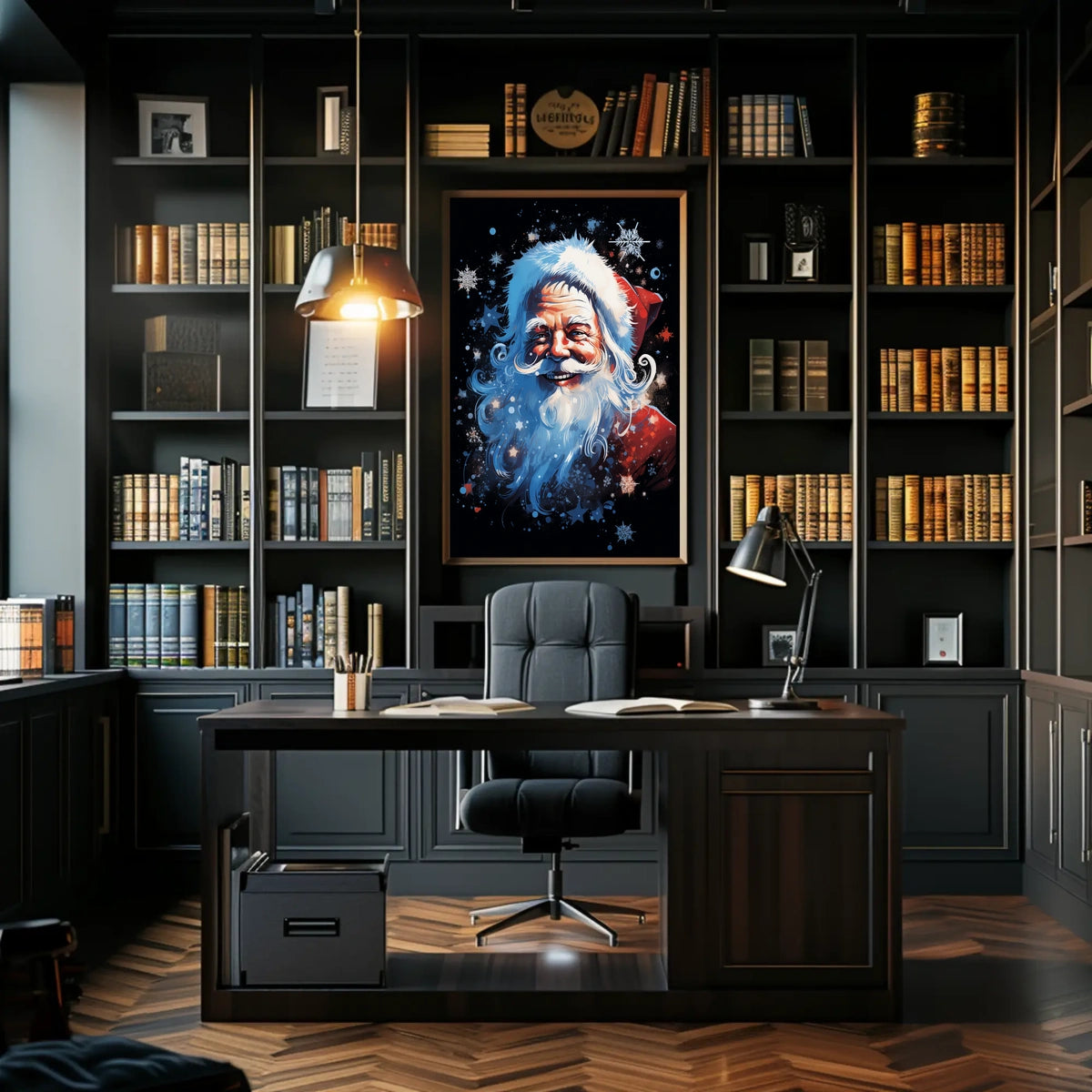 Santa Claus Festive Art Print Poster Abstract, Artistic Category