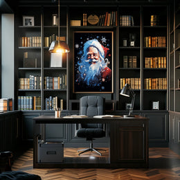 Santa Claus Festive Art Print Poster Abstract, Artistic Category