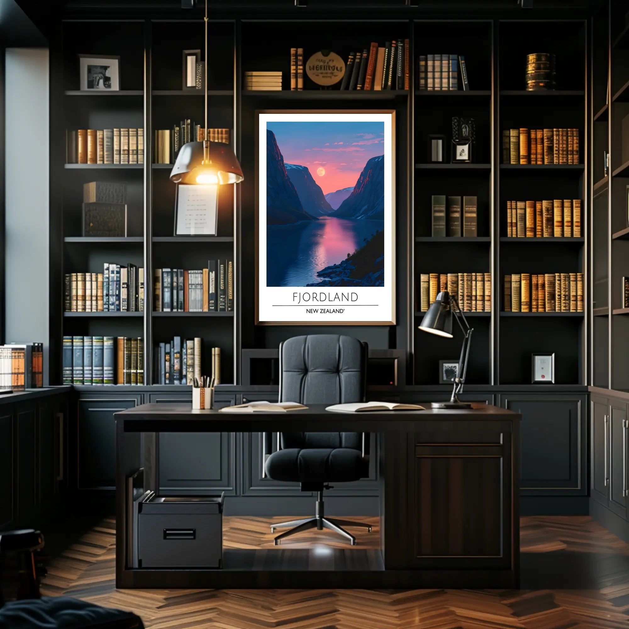Fjordland Sunset Travel Poster