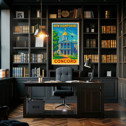 New Hampshire State Capitol Poster