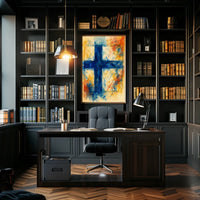 Abstract Nordic Cross Abstract Poster