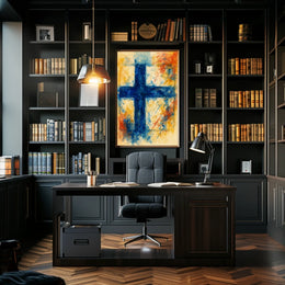 Abstract Nordic Cross Abstract Poster
