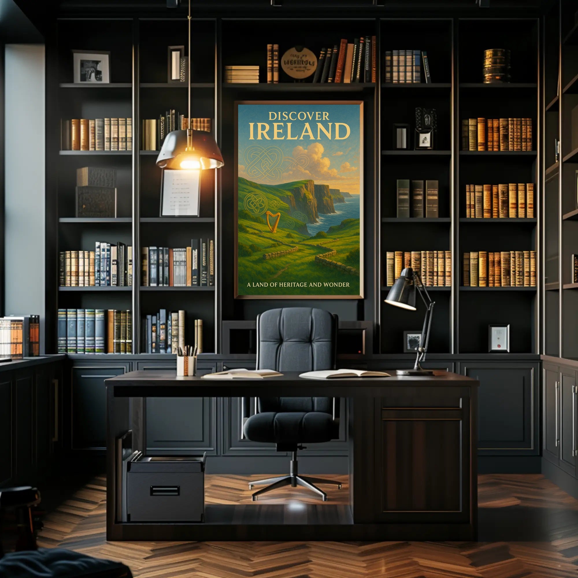 Irish Landscapes: Cliffs and Culture Heritage Poster