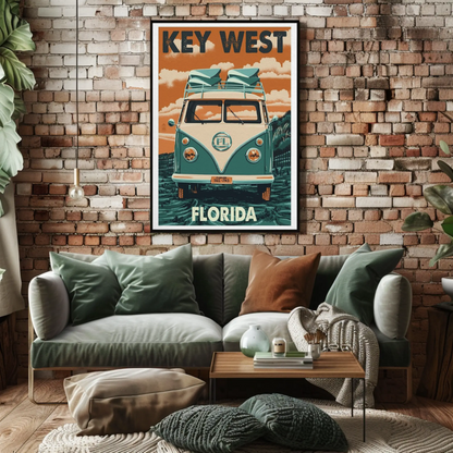 Key West Florida Vintage Travel Poster