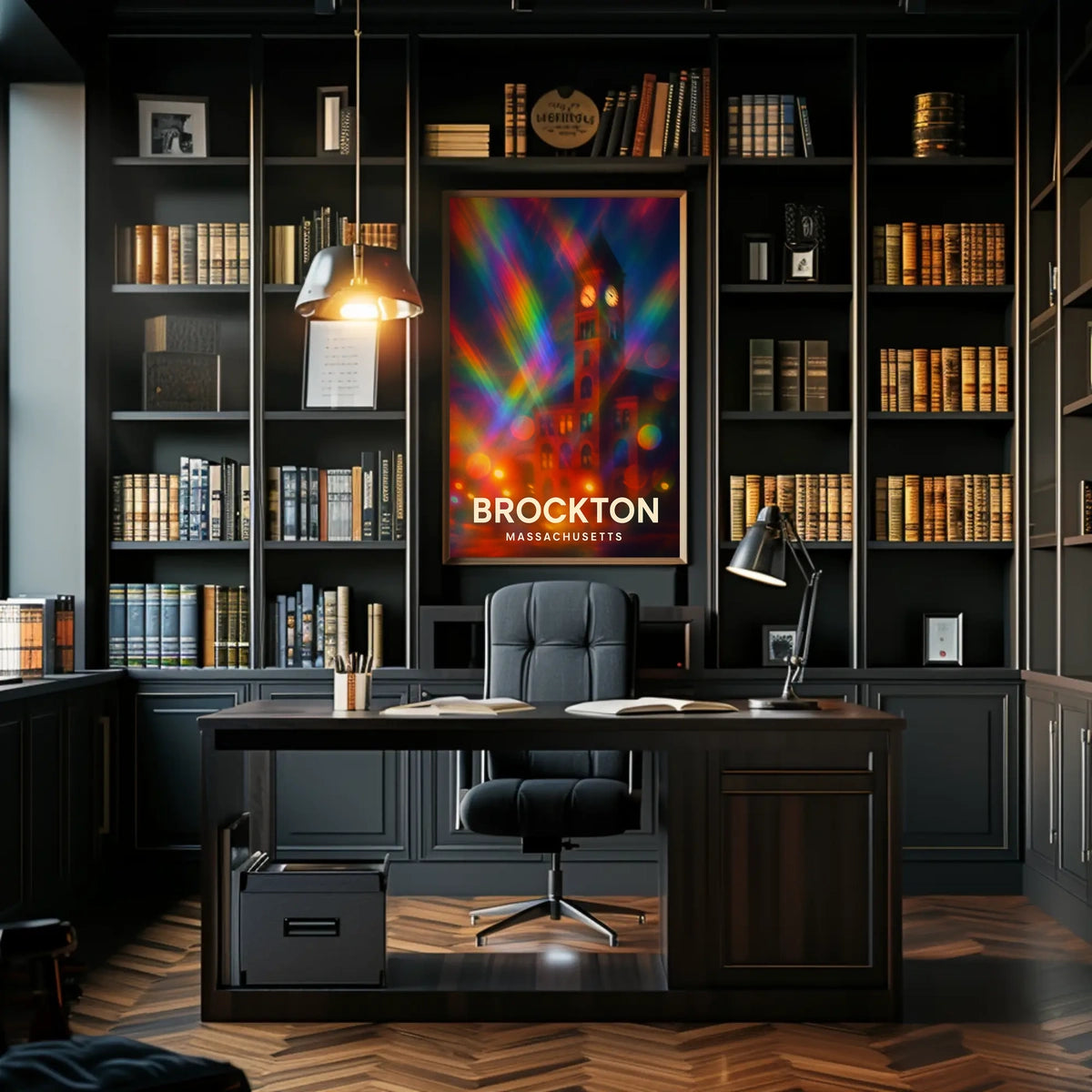 Brockton Massachusetts Vibrant Pop Art Decor Lovers Poster