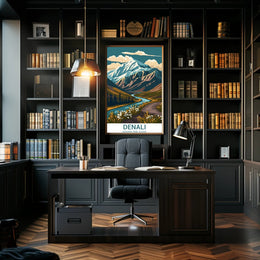 Majestic Denali National Park Scenic Mountain Poster