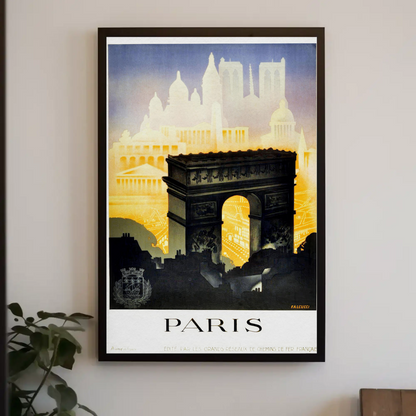 Air France Paris Londres Flight Vintage Travel Poster