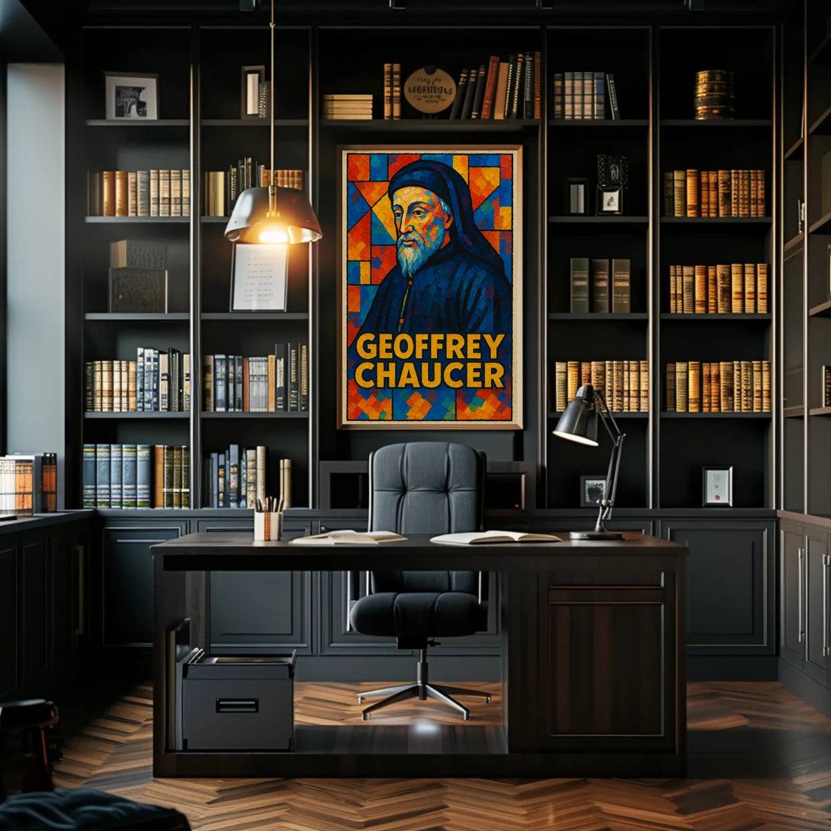 Geoffrey Chaucer Literary Icon Poster